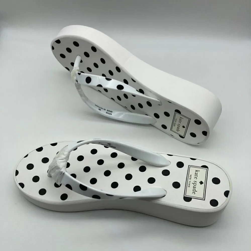 NWT Kate Spade Elena Platform Polka Dot Sandals Size 9B